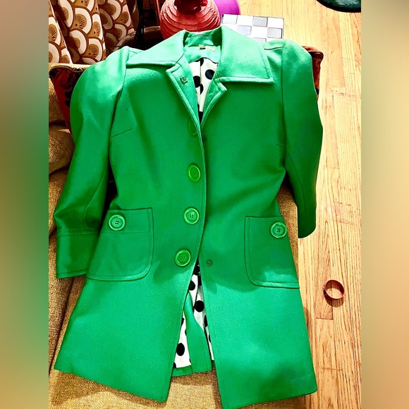 Tulle vintage green wool snap down jacket - Picture 6 of 8